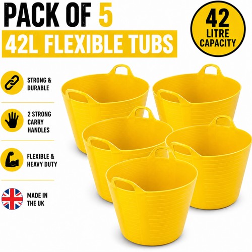 Yellow plastic flexi tub - flexi,